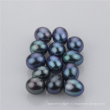 Snh Black Color Natural Loose Teardrop Pearl Beads